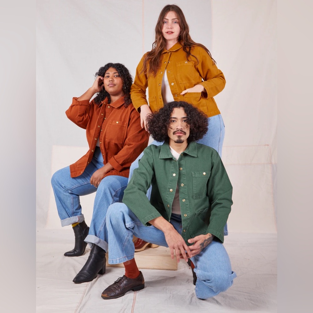Big Bud Press Denim Work Jacket in Terracotta